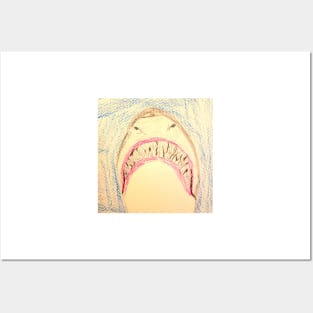 Shark teeth Posters and Art